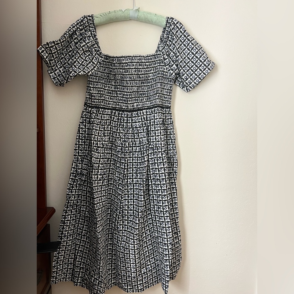 Ciao Lucia Black and White Patterned midi Dress